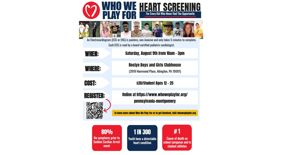 Who We Play For Heart Screening (Aug 9)